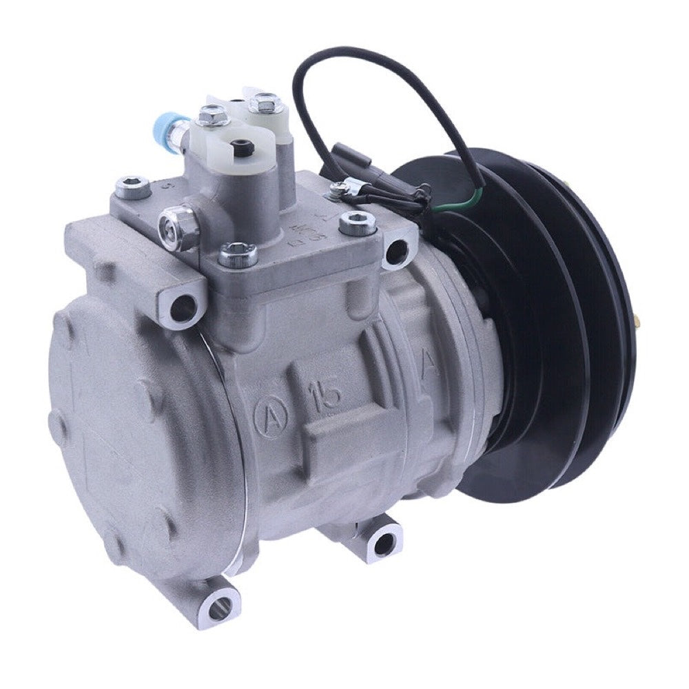 Denso 10PA15C A/C Compressor A4333459 for use with John Deere Excavator 230LC 230LCR 270LC 330LCR 450LC 550LC